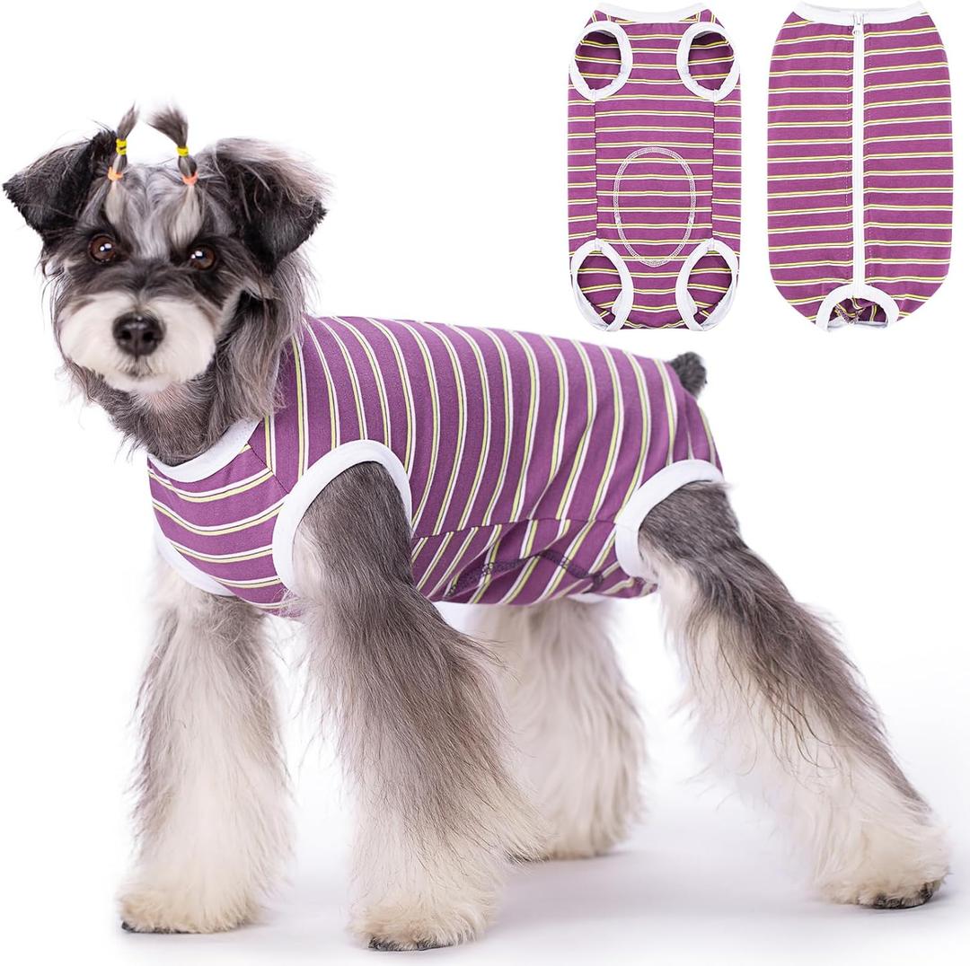 Coppthinktu Recovery Suit for Dogs Female Dog Onesie After Surgery Spay, Soft Surgical Pajamas Post-Op Bodysuits for Small Medium Puppy, Abdominal Wounds Prevent Licking Cone E-Collar Alternative