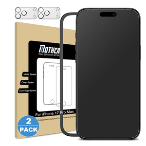 Mothca 2 Pack Matte Glass Screen Protector for iPhone 17 Pro Max[6.9 inch] + 2 Pack Camera Lens Protector, AntiGlare & AntiFingerprint (Not Privacy) Tempered Glass, Bubble Free, Smooth as Silk
