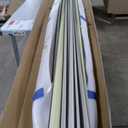 OUZUGIE WPC Acoustic Slat Wall Paneling, 3-Pack 114 x 6 Inches 3D Wall Panels for Interior Wall Decor,Living Room,TV Background,Study Room,Office Spaces,Bedroom,High Grille (Walnut)