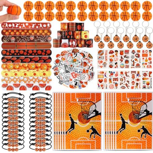 Kolewo4ever 294 Pieces Basketball Party Supplies Set Bulk Sports Goodie Bag Fillers for Sports Party Gifts Bags (Basketball)