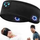 Sleep Headphones Bluetooth 5.4 Headband, Wireless Sleep Headphones with Ultra-Thin HD Stereo Speakers for Side Sleepers, Sweatproof Sports Headband for Workout Yoga Running Cool Gadget Unique Gifts