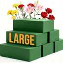 Pack of 6 Floral Foam Blocks, 8.9"x4.1"x2.7" Dry and Wet Flower Foam for Fresh and Artificial Flowers, Florist Styrofoam Flower Arrangements Supplies, Decorations for Wedding, Birthdays and Garden