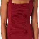 Speedo Women's One Piece Swimsuit-Shirred Tank Moderate Cut, High Bra Support One Piece Swimsuit
Size 8