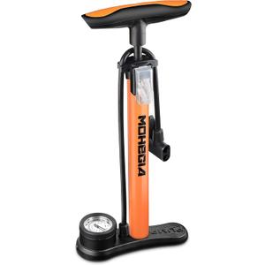 MOHEGIA Bike Floor Pump with Gauge: Air Bicycle Pump with High Pressure 160 PSI,Fits Schrader and Presta Valve -Inflator with Ball Pump Needles for MTB Road Bike, Ball, Balloon, Inflatables