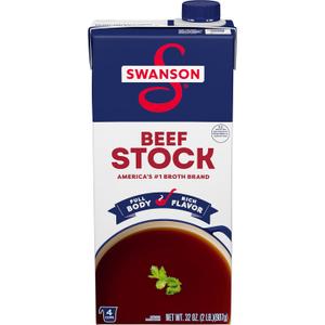 SWANSON S Beef Stock, 32 oz Carton (EXP 08/15/26)