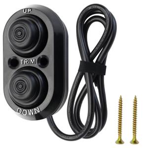Boat Tilt Trim Switch Push Button Transom Outboard Remote Control Trim with IP67 Waterproof Suitable for Fishing Boats,Yachts,Ships, Black