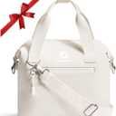 Pastel Lunch Box Women | Insulated Waterproof Leakproof Lunch Bag Cooler | Adjustable Strap | BPA-Free (10L, Vanilla Cream)