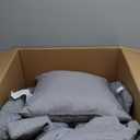 JOLLYVOGUE Queen Comforter Set 7 Pieces - Bed in a Bag Queen for All Season, Pintuck Bedding Comforter Sets with Comforter, Flat Sheet, Fitted Sheet and Pillowcases & Shams, Dark Grey