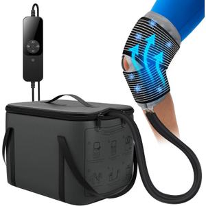 Cold Therapy Machine, 6 Timers & 5 Speed Levels, Ice Machine for Knee After Surgery/Replacement, Knee Ice Pack Machine, Cryotherapy Pain Relief System