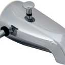 EZ-FLO 5-1/4 Inch Zinc Bath Tub Diverter Spout with Side Outlet, Chrome, 15087