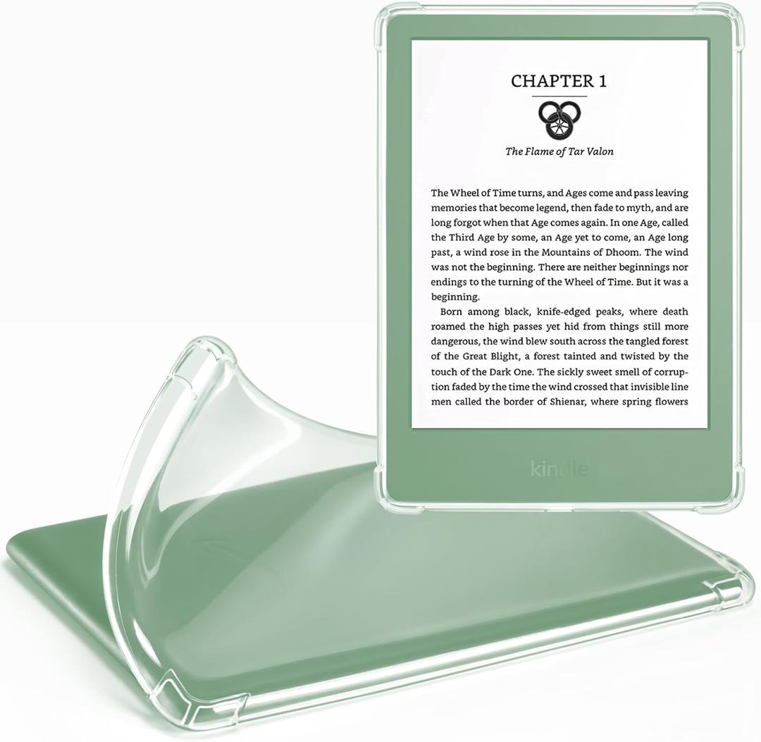 CoBak Clear Case Exclusively for 6 Inch Kindle 2024 and 2022 Releases (11th Generation) - Ultra Slim Soft TPU Transparent Cover, Lightweight and Durable Protection