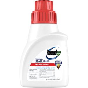 Roundup Weed & Grass Killer Concentrate, Use in and Around Flower Beds, Walkways and Other Areas of Your Yard, 16 fl. oz.