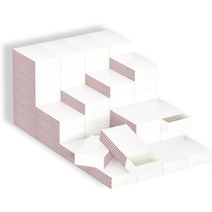 LONGIM 60pcs Blank Matches Boxes for DIY Craft, 2.28x1.41x0.59in White Small Storage Container Bulk Matchboxes Double-Sided Honeycomb Strikers Wedding & Birthday Party Favor Supplies, Empty Matchboxes