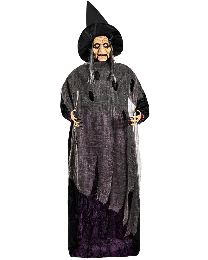 ELAMAS Animatronics 64 inch Dancing Witch Halloween Decorations - Sound Activated with Creepy Sound, Spooky Move, Light Up Eyes, Haunted House Scary Decor Horror Prop for Indoor, Outdoor, Yard Lawn