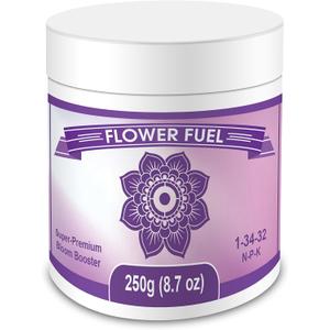 Bloom Booster and Yield Enhancer for Plants - Big, Heavy, Healthy Harvests, for Use in Soil and Hydroponics - Concentrated Phosphorus and Potassium - Flower Fuel 1-34-32, 250g