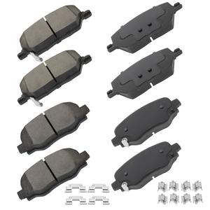 cciyu D1811 D1809 Front & Rear Professional Ceramic Brake Pads Set fit For 2016-2018 For Fiat 500X,2016-2020 For Jeep Compass,2015-2019 For Jeep Renegade