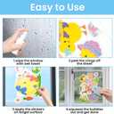 9 Pcs Easter Window Clings -Bunny Egg Flower Happy Easter Stickers, Reusable Window Decals for Easter Decorations, Home Office Classroom Glass Decor