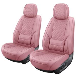 SCOMEE Leather Car Seat Covers Front Automotive Seat Protectors