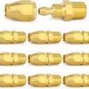 ChillWaves Brass Pneumatics Reusable Replacement FittingHose-End Repair Fitting 1/4" ID Hose1/4" Barbx 1/4" NPT Rigid(10-PACK)