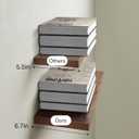 BAYKA Floating Shelves for Wall, Set of 3, Wall Mounted Rustic Wood Shelves for Bathroom, Bedroom, Living Room, Kitchen, Small Hanging Shelf for Books/Storage/Room Decor, Walnut-Like, 15.7in