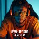 Titan Gaming Glasses, Anti Blue Light Glasses Men, UV400 Protection Blue Light Blocking Glasses for Computer Eye Strain (Black)