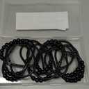 MENGJINGO 12PCS Wide Shower Curtain Hooks, Rust Proof Stainless Steel Shower Curtain Rings, Heavy Duty Shower Hooks for Shower Curtain Bathroom Curtain Hooks, Easy Glide Rollers, Set of 12, Black