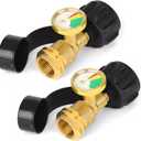 Propane Tank Gauge Level Indicator, 2 Pack Propane Gas Gauge for LP Propane Tank 5LB-40LB with QCC1/Type, Leak Detector for BBQ Gas Grill, RV Camper Accessories, Heater, Propane Application