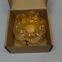 4 PCS Crown Cake Topper, Gold Mini Crown Flower Arrangements Bouquet, Crystal Pearl Vintage Tiara Small Baby Princess Crown for Birthday Wedding Party Baby Shower Decor Boys and Girls