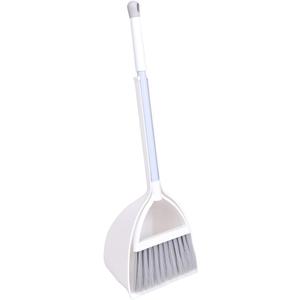 Mini Broom and Dustpan, Home Kitchen Sweeping for Kids(White+Gray)