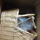 Vintage Wicker Baby Carriage Basket Set for Baby Shower, Wedding Party
