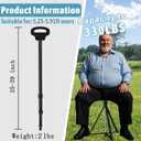 ALEVMOOM Walking Cane with Seat Folding Lightweight, 2-in-1 Cane Stool for Adults, Aluminum Walking Stick with Seat, Stick Chair Portable Stool for Senior