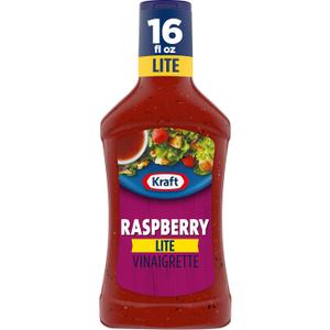 Kraft Lite Raspberry Vinaigrette, 16 fl oz Bottle (EXP 09/23/26)