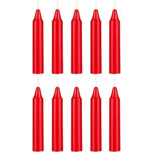 Mega Candles 10 pcs Unscented Red Exquisite Mini Taper Spell Candles, 4 Inch Tall x 3/4 Inch Diameter, Supreme Chimes, Enchantment, Casting Rituals, Witchcraft, Wiccan, Altar, Magic, Metaphysical