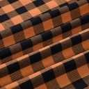 Tatuo Buffalo Plaid Fabric 56 x 36 Inch Christmas Thanksgiving Plaid Cotton Checkered Buffalo Fabric by The Yard Precut Patchwork Sewing for DIY Craft Sewing Home Christmas Decoration(Orange-Black)