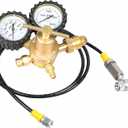 Nitrogen Regulator Kit Nitrogen Shock Fill Tool with 10in High-Pressure Flexible Hose No-Loss Schrader Chuck for UTV ATV Motorcycle Dirt Bike Shock Absorber Nitrogen Refill