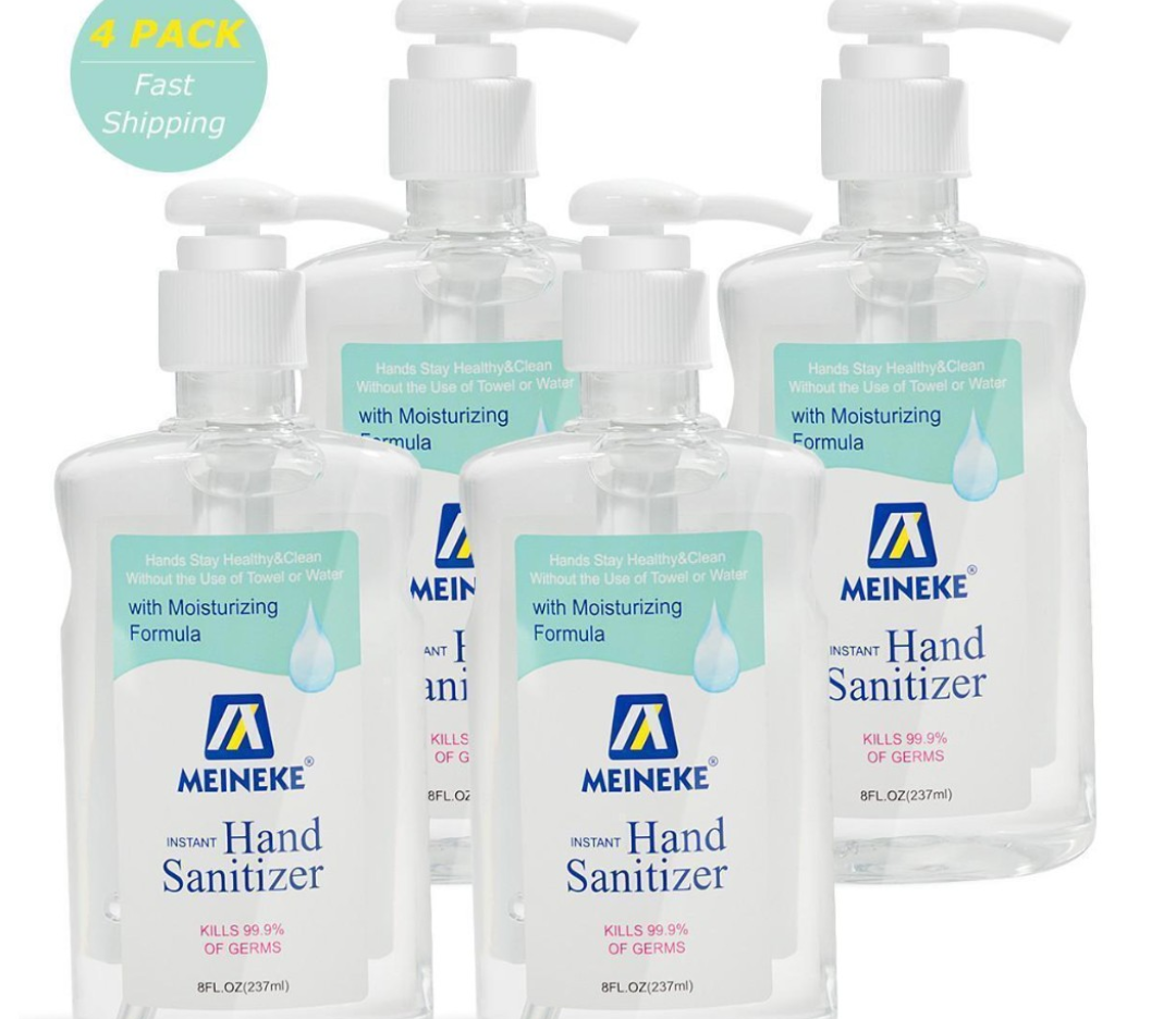 8 Fl. Oz. Advanced Hand Sanitizer Gel with 62% Alcohol Based,4 Pack