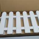 Hrpa Christmas Tree Fence,4pcs White Plastic Picket Fence for Miniature Home Garden Christmas Xmas Tree Wedding Party Decoration