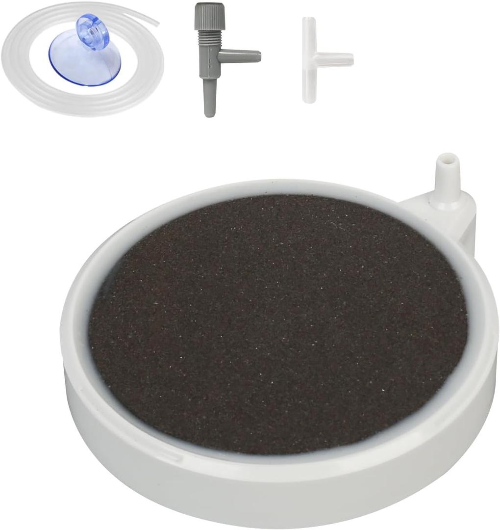 boxtech Air Stones for Fish Tank - 3.2 Inch Aquarium Ultra-High Dissolved Oxygen Diffuser Bubbler, Nano Oxygen Aerator Stone for 30-70 Gallon Hydroponics and Aquarium (Air Pumps not Included)
