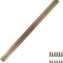 Piano Hinge 24 Inch, Continuous Hinge 24 inch, Thickened Steel Heavy Duty, Continuous Hinge with Antique Bronze Finish, 24" x 1-1/2" x 0.06"