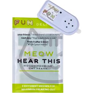 FUN delivery Meow Hear This: Hidden Cat Sound Prank Device to Prank Friends & Family  Fun Joke Toy for Parties & Offices  Perfect for Pranksters