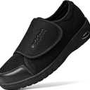 Women's Diabetic Shoes Easy Put on with Adjustable Lightweight for Edema Plantar Fasciitis Bunions Arthritis Neuropathy Wide Width Swollen Feet Bottom Fattening and Widening Elderly Shoes Black,11