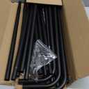 Wedding Welcome Sign Stand, Welcome to our Wedding Sign Holder, Black Easel Stand for Sign Poster With Leather Sign Hanging Straps, Linen Sign Stand for Wedding Decor