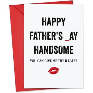 11 x Fathers Day Card from Wife, Girlfriend - Fathers Day Gift for Husband, Dad, Boyfriend - Happy Father's Day Card for Husband, Dad, Boyfriend - Funny Fathers Day Card with Envelope