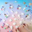 Simgoing 20 Set Ocean Animals Ceramic Painting Kit DIY Ceramic to Paint Your Own Under the Sea Animals Figurines Unpainted Plaster Summer Arts and Craft for Adults Beach Birthday Party Favors
