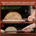 Bread Slicer for Homemade Bread-Adjustable Wooden Sourdough Bread Knife with Thickness Guide,Cutter Tools for Crusty Sourdough & Baguette,Ambidextrous Use,Gift for Baker