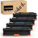 v4ink Remanufactured Toners_Cartridges Replacement for Canon 118 crg-118 CRG118 HP 304A Toner for Canon ImageClass MF726Cdw MF8350CDN MF8580Cdw MF8380Cdw LBP7660Cdn CP2025N Black Cyan Magenta Yellow