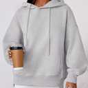 PRETTYGARDEN Women's 2025 Fall Fashion Oversized Hoodies Sweatshirt Fleece Long Sleeve Going Out Tops Trendy Winter Clothing (Gray, XXL)