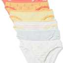 Amazon Essentials Women's Breathable Cotton Bikini Brief Underwear with Full Coverage, Multipacks (L)