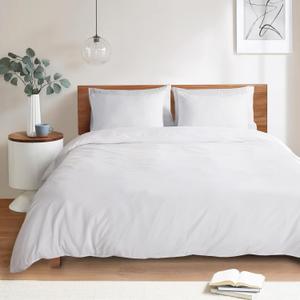 Mejoroom White Duvet Cover King - Comforter Cover - Soft and Breathable Bedding Duvet Cover with Zipper Closure, 3Pieces, 1 Duvet Cover (104x90) and 2 Pillow Cases(20x36)