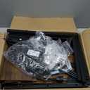 Huuger 4Tier Bakers Rack with Reversible Power Outlet, 23.6 Inch Microwave Stand, Kitchen Coffee Bar, with Top Shelf, 6 S Hooks, Rustic Brown